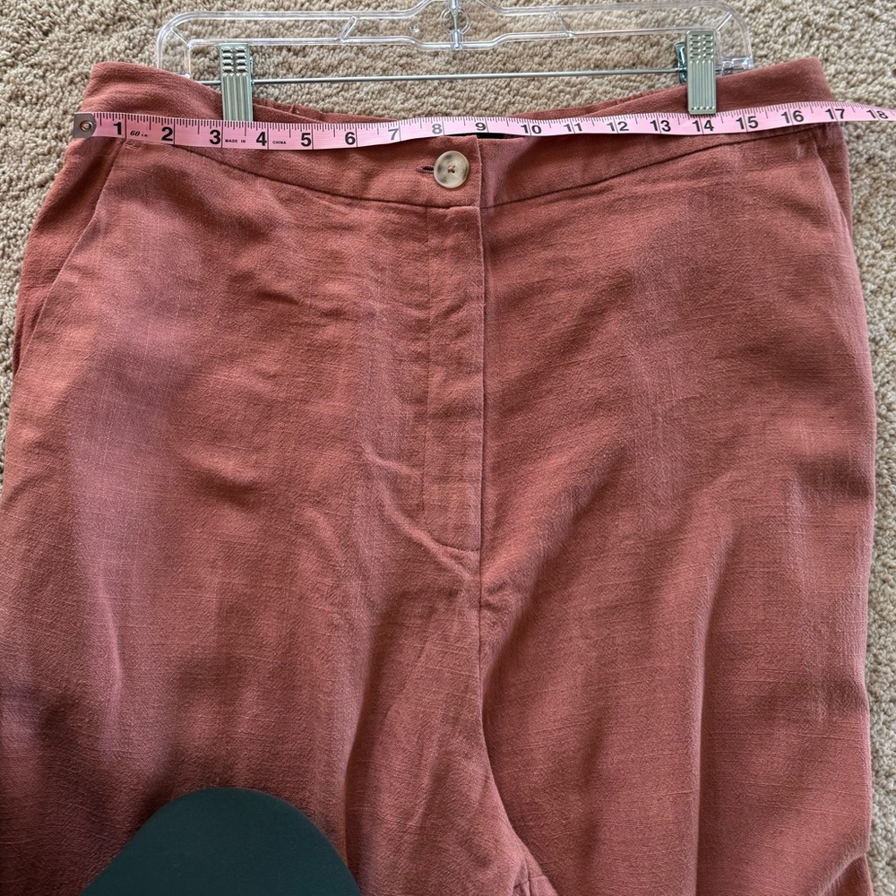 ASOS High-Rise Wide-Leg Pants in Apricot - size 12 tall - Picture 12 of 13